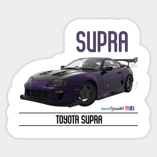 Supra Time Attack Purple Carbon Sticker